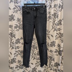 Wild Fable High Rise Black Denim Distressed / Ripped Jeans - Size 2